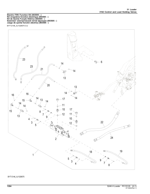 John Deere 524K Series II Loaders (SN 1BZ524KA_ _D001001-) Parts Catalog Manual - PC15135 - Image 4