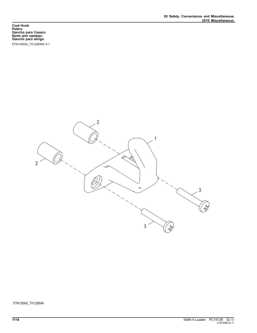 John Deere 544K Series II Loaders (SN 1BZ544KA_ _D001001-) Parts Catalog Manual - PC15136 - Image 2