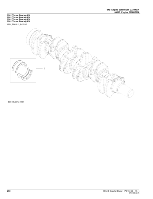 John Deere 700J-II Crawlers (SN 1T0700JJ_ _D306726-) Parts Catalog Manual - PC15139 - Image 4