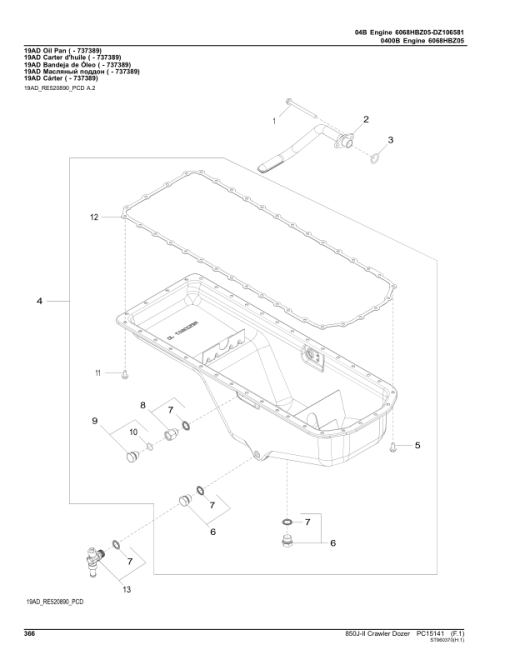 John Deere 850J-II Crawlers (SN D306725-323043 & C306799-354851) Parts Catalog Manual - PC15141 - Image 4