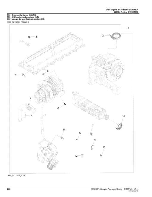 John Deere 1050K PL Crawler Loaders (SN 1T01050P_ _F310922-) Parts Catalog Manual - PC15143 - Image 4