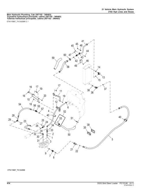 John Deere 332G Skid Steers (SN 1T0332G_ E314413-387237) Parts Catalog Manual - PC15146 - Image 4