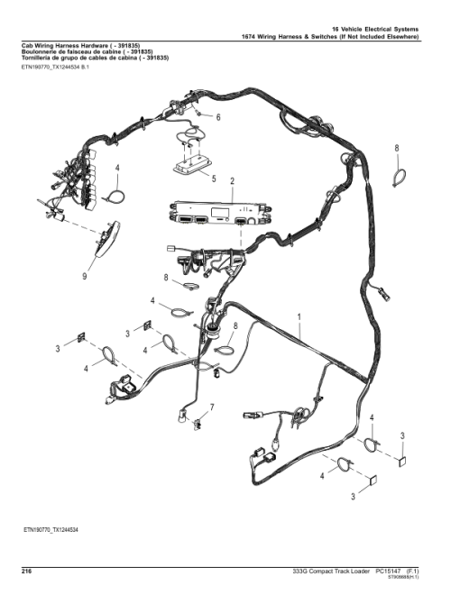 John Deere 333G Compact Track Loaders (SN 1T0333G_ E314413-387237) Parts Catalog Manual - PC15147 - Image 2