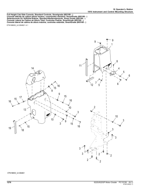 John Deere 622G, 622GP Motor Graders (SN F680878 - & L700954 -) Parts Catalog Manual - PC15150 - Image 2