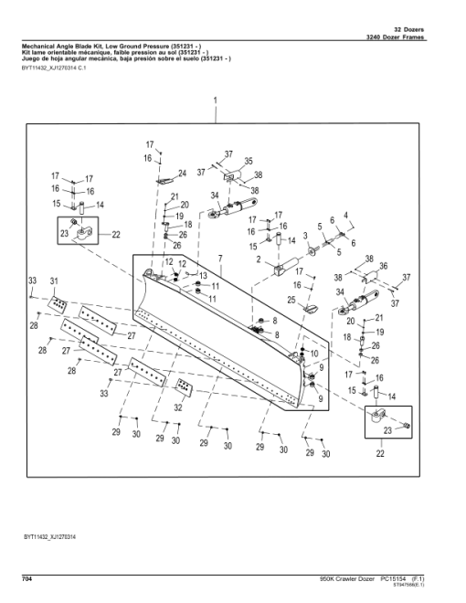 John Deere 950K Crawler Dozers (SN 1T0950K_ C310401-) Parts Catalog Manual - PC15154 - Image 4