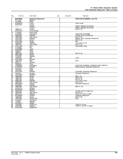 John Deere 1050K Crawler Dozers (SN 1T01050K_ _D268234-) Parts Catalog Manual - PC15155 - Image 3