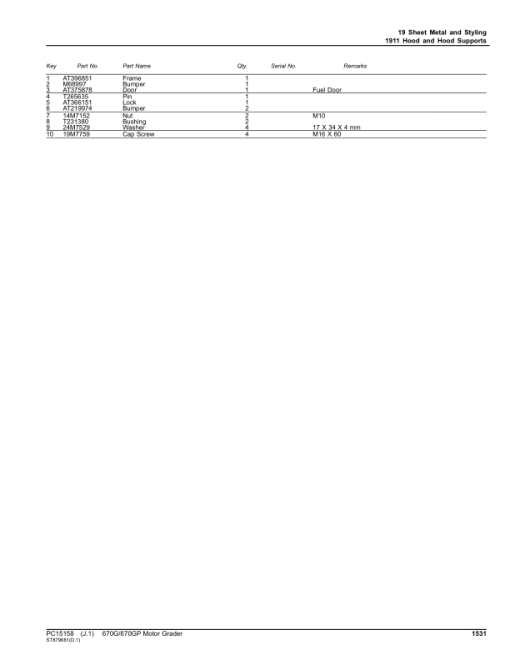 John Deere 670G, 670GP Motor Graders (SN C680878 - & D680878-) Parts Catalog Manual - PC15158 - Image 3