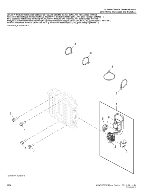 John Deere 670G, 670GP Motor Graders (SN C680878 - & D680878-) Parts Catalog Manual - PC15158 - Image 2