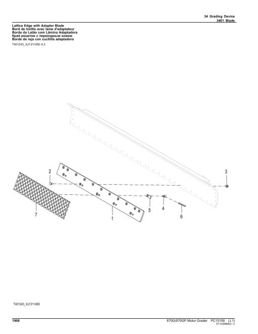 John Deere 670G, 670GP Motor Graders (SN C680878 - & D680878-) Parts Catalog Manual - PC15158 - Image 4