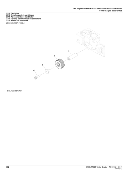 John Deere 770G, 770GP Motor Graders (SN C680878 - & D680878 -) Parts Catalog Manual - PC15162 - Image 4