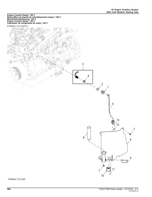 John Deere 770G, 770GP Motor Graders (SN F680878 - & L700954 -) Parts Catalog Manual - PC15163 - Image 2