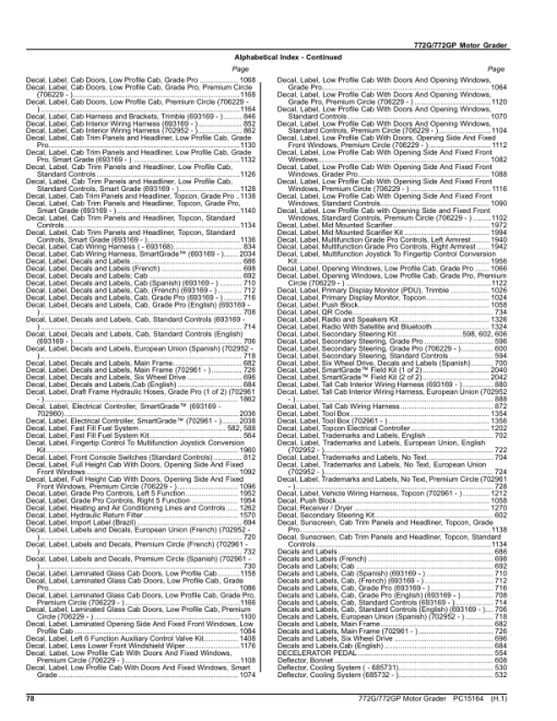 John Deere 772G, 772GP Motor Graders (SN C680878 - & D680878 -) Parts Catalog Manual - PC15164 - Image 3