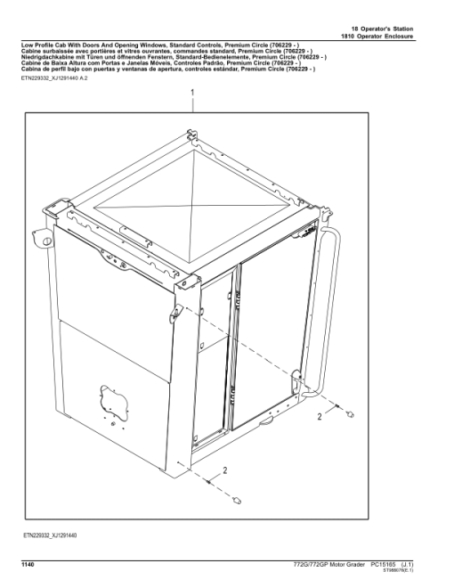 John Deere 772G, 772GP Motor Graders (SN F680878 - & L700954 -) Parts Catalog Manual - PC15165 - Image 2