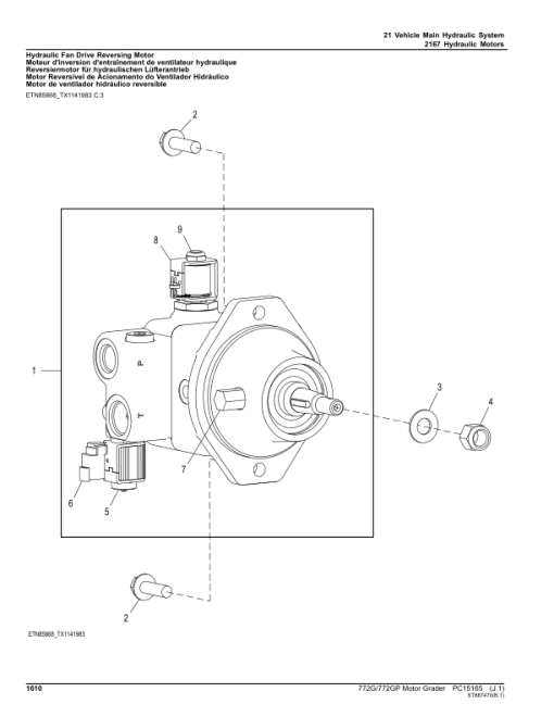 John Deere 772G, 772GP Motor Graders (SN F680878 - & L700954 -) Parts Catalog Manual - PC15165 - Image 3