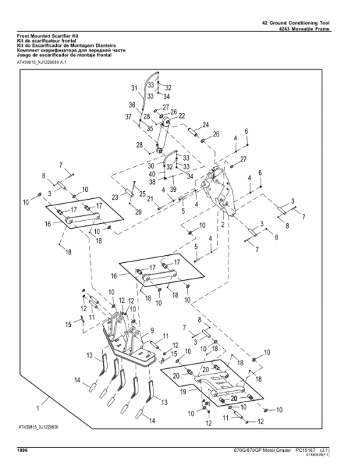 John Deere 870G, 870GP Motor Graders (SN F680878 - & L700954 -) Parts Catalog Manual - PC15167 - Image 4