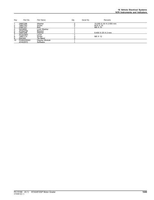 John Deere 872G, 872GP Motor Graders (SN C680878 - & D680878 -) Parts Catalog Manual - PC15168 - Image 4