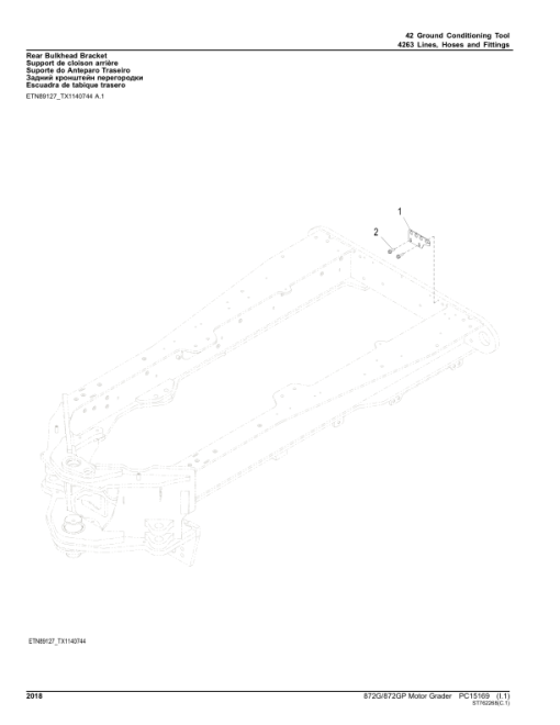 John Deere 872G, 872GP Motor Graders (SN F680878 - & L700954 -) Parts Catalog Manual - PC15169 - Image 4