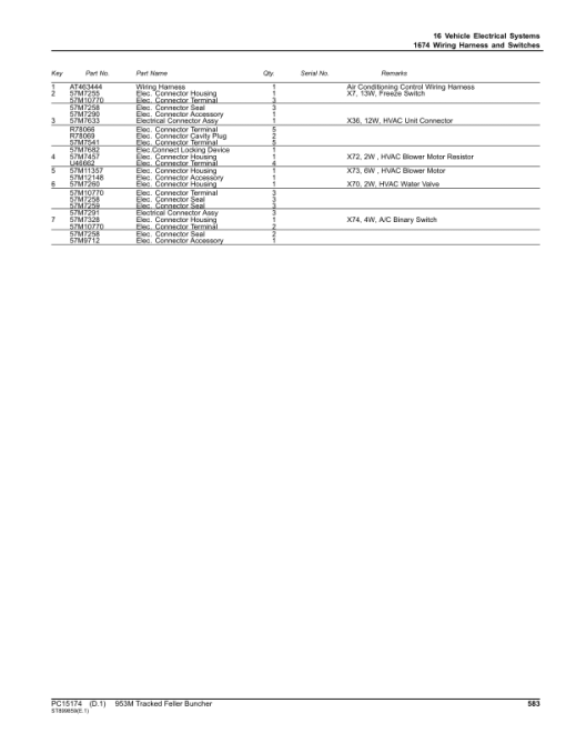 John Deere 953M Tracked Feller Bunchers (SN C317982- & D317982-) Parts Catalog Manual - PC15174 - Image 2