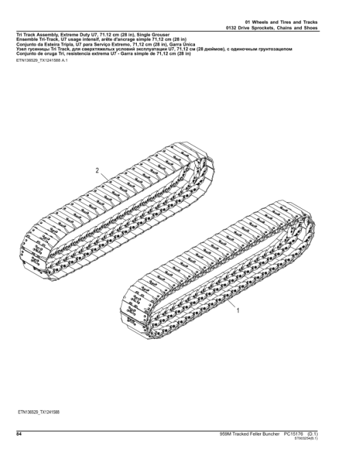 John Deere 959M Tracked Feller Bunchers (SN C317982- &D317982-) Parts Catalog Manual - PC15176 - Image 2