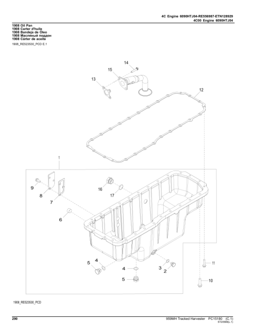 John Deere 959MH Tracked Harvesters (SN C317982- & D317982- ) Parts Catalog Manual - PC15180 - Image 4