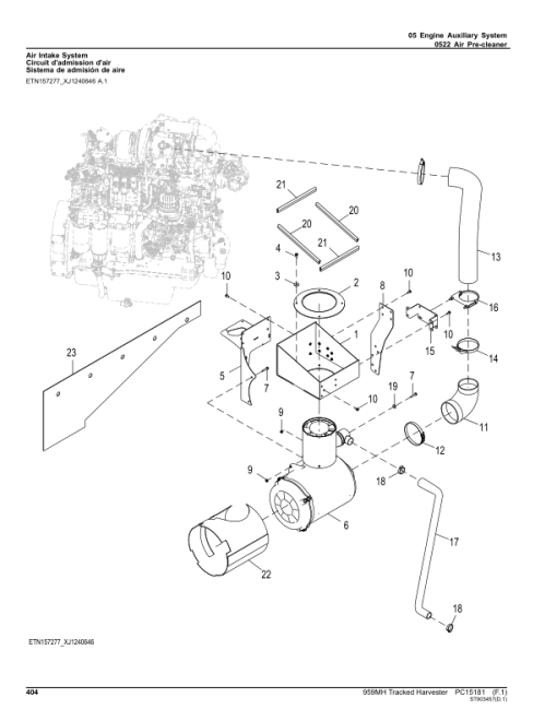 John Deere 959MH Tracked Harvesters (SN F317982 - & L317982-) Parts Catalog Manual - PC15181 - Image 2