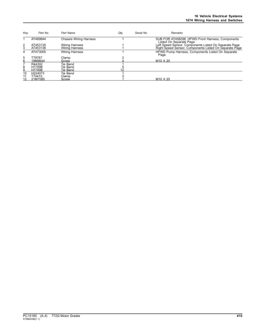 John Deere 772G Motor Graders (SN 1JZ772G_ C003007-) Parts Catalog Manual - PC15185 - Image 3