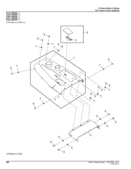 John Deere 750J-II Crawler Dozers (SN 1BZ750JA__DXXXXXX-) Parts Catalog Manual - PC15188 - Image 3