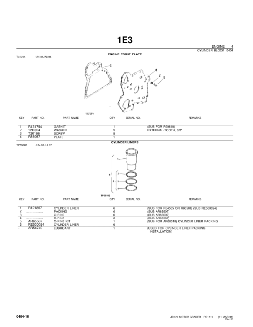 John Deere 670 Motor Graders Parts Catalog Manual - PC1519 - Image 2