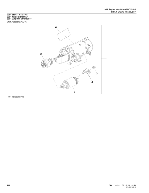 John Deere 344L Loaders (SN 1LU344LX_ _B043142-) Parts Catalog Manual - PC15210 - Image 4