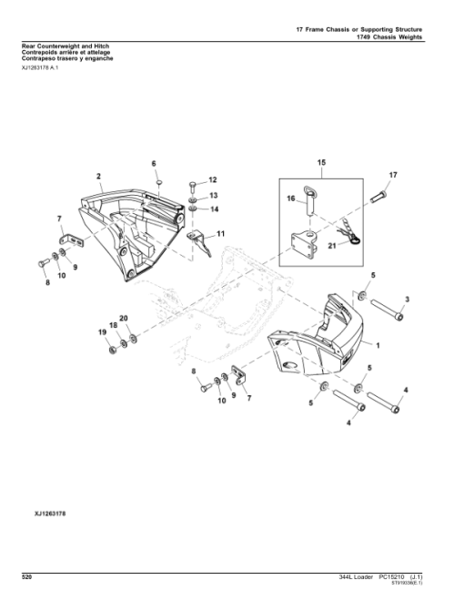 John Deere 344L Loaders (SN 1LU344LX_ _B043142-) Parts Catalog Manual - PC15210 - Image 2