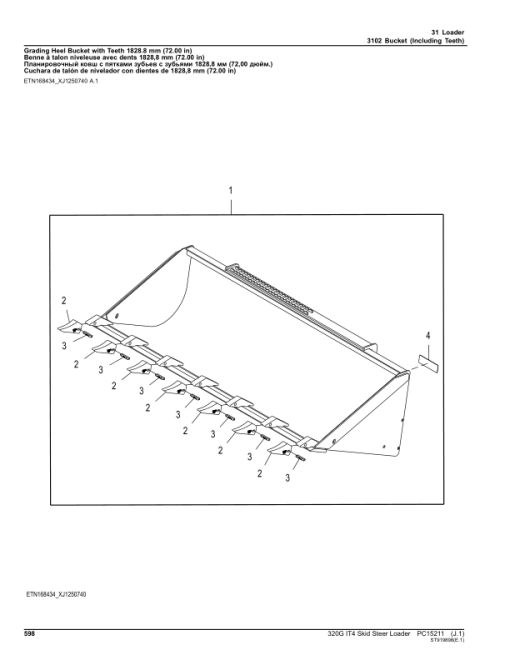 John Deere 320G Skid Steers (SN 1T0320G_ G328658-) Parts Catalog Manual - PC15211 - Image 4