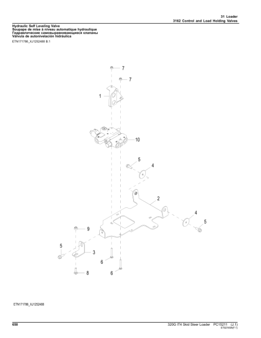 John Deere 320G Skid Steers (SN 1T0320G_ G328658-) Parts Catalog Manual - PC15211 - Image 2