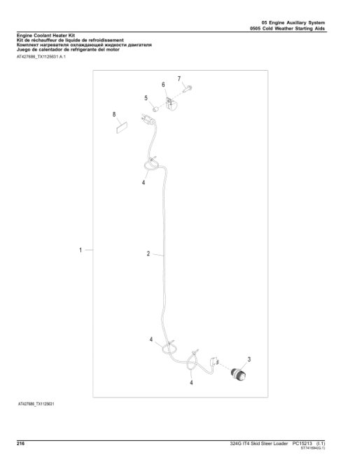 John Deere 324G Skid Steers (SN 1T0324G_ G328658-) Parts Catalog Manual - PC15213 - Image 4