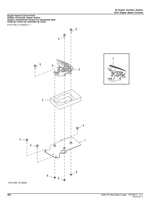 John Deere 324G Skid Steers (SN 1T0324G_ G328658-) Parts Catalog Manual - PC15213 - Image 2