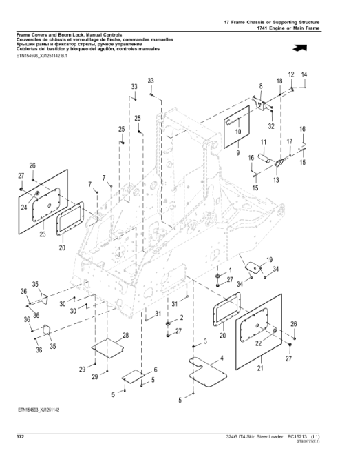 John Deere 324G Skid Steers (SN 1T0324G_ G328658-) Parts Catalog Manual - PC15213 - Image 3