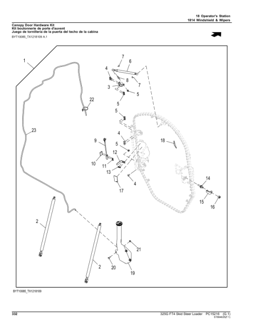 John Deere 325G Skid Steers (SN 1T0325G_ J328658-) Parts Catalog Manual - PC15216 - Image 4