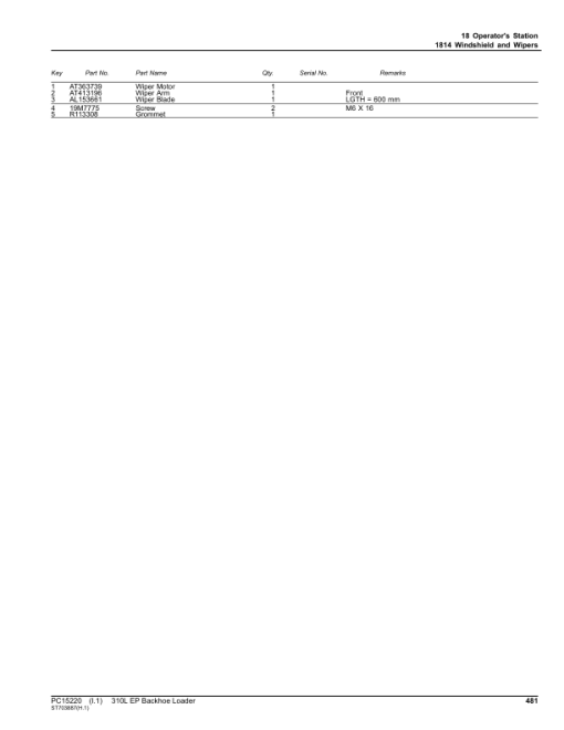 John Deere 310L EP Backhoe Loaders (SN G329328-390995) Parts Catalog Manual - PC15220 - Image 2