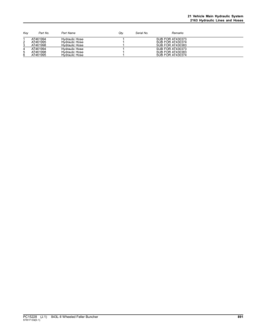 John Deere 843L-II Wheeled Feller Bunchers (SN 1DW843L_  F690815-) Parts Catalog Manual - PC15228 - Image 2