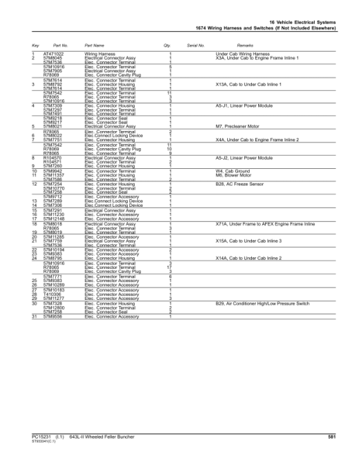 John Deere 643L-II Wheeled Feller Bunchers (SN 1DW643L_  F690815-) Parts Catalog Manual - PC15231 - Image 4