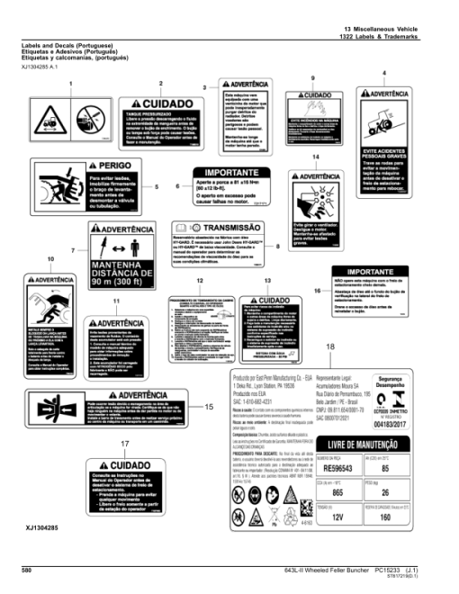 John Deere 643L-II Wheeled Feller Bunchers (SN CXXXXXX - & DXXXXXX -) Parts Catalog Manual - PC15233 - Image 4