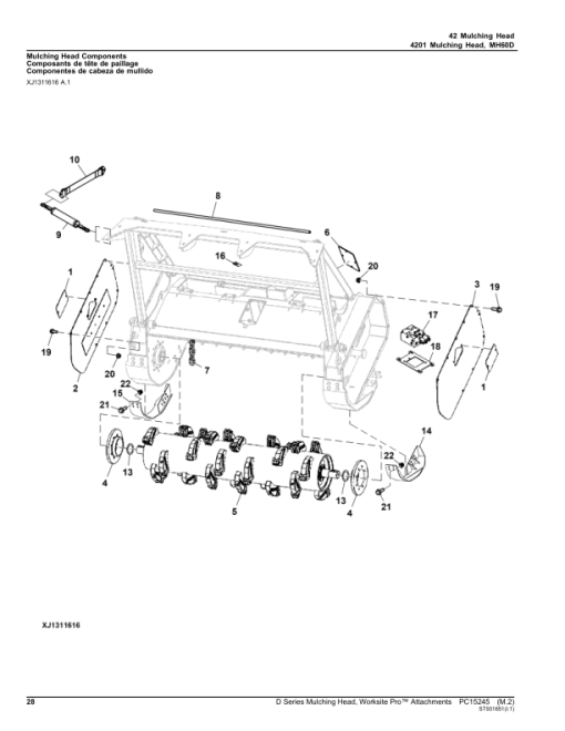 John Deere D Series Mulching Head Parts Catalog Manual - PC15245 - Image 4