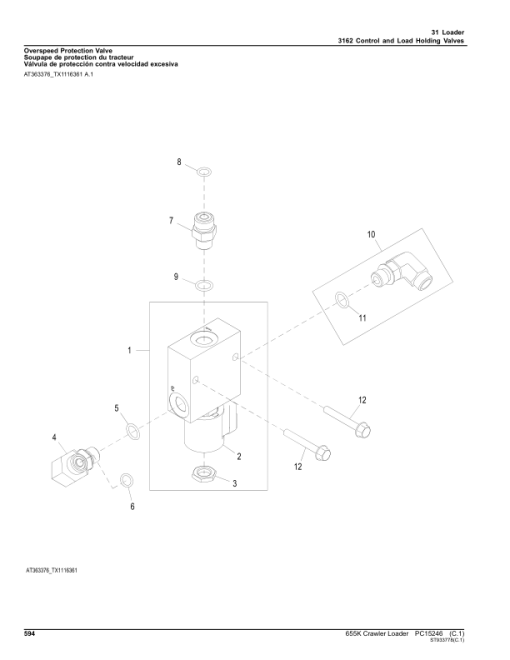 John Deere 655K Crawler Loaders (SN PIN: 1T0655KX_ _F339326-) Parts Catalog Manual - PC15246 - Image 2