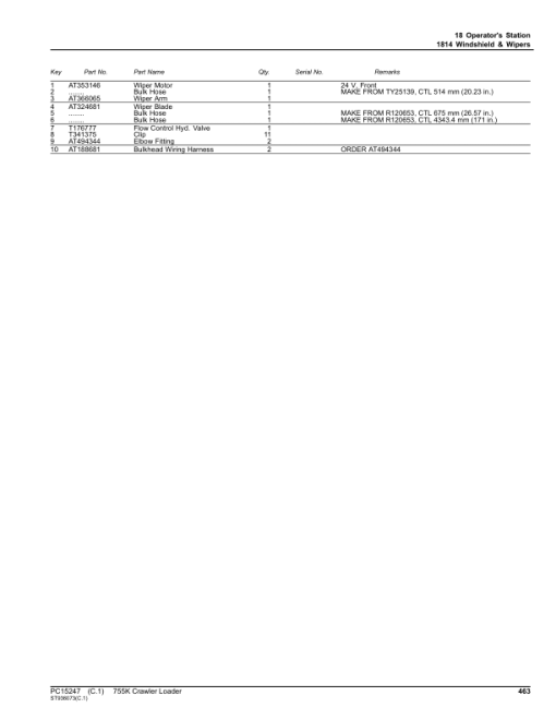 John Deere 755K Crawler Loaders (SN PIN: 1T0755KX_ _F339326-) Parts Catalog Manual - PC15247 - Image 2