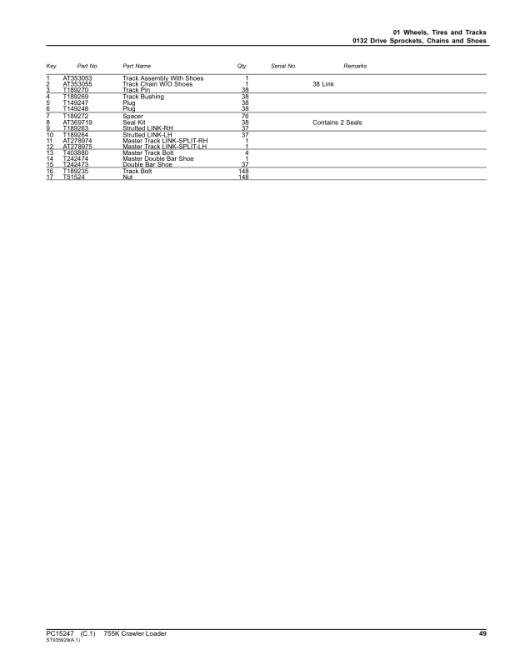 John Deere 755K Crawler Loaders (SN PIN: 1T0755KX_ _F339326-) Parts Catalog Manual - PC15247 - Image 4