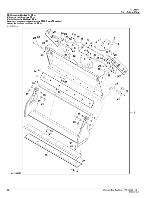 John Deere 210L, 210L EP, 310L, 310L EP, 310SL, 310SL HL, 315SL, 325SL, 410L, 710L Backhoes Attachment Parts Catalog Manual - Image 2