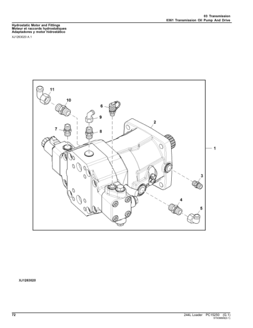 John Deere 244L Loaders (SN 1LU244L_ B047716-) Parts Catalog Manual - PC15250 - Image 2