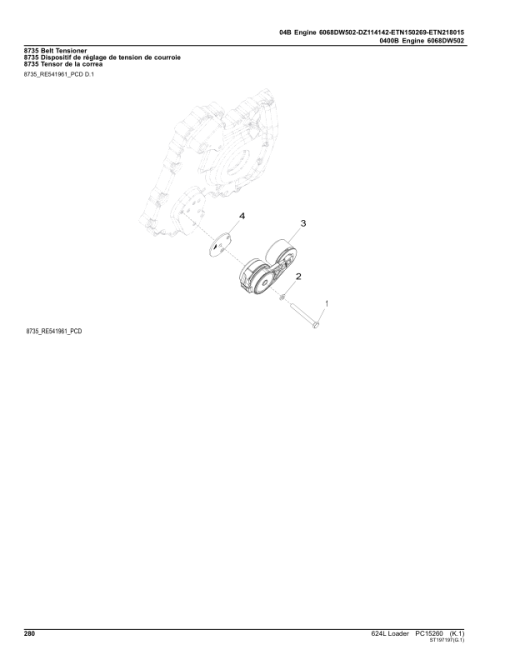 John Deere 624L Loaders (SN 1DW624L_ F693054) Parts Catalog Manual - PC15260 - Image 2