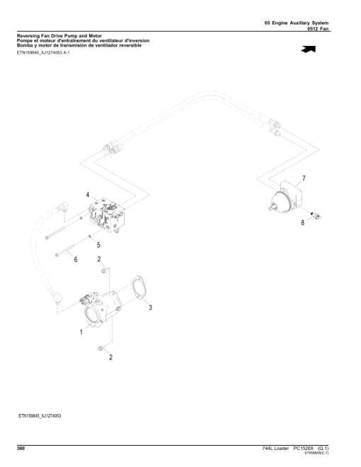 John Deere 744L Loaders (SN F697293- & L697293-) Parts Catalog Manual - PC15269 - Image 3