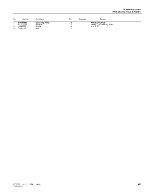 John Deere 824L Loaders (SN F697293- & L697293-) Parts Catalog Manual - PC15271 - Image 4