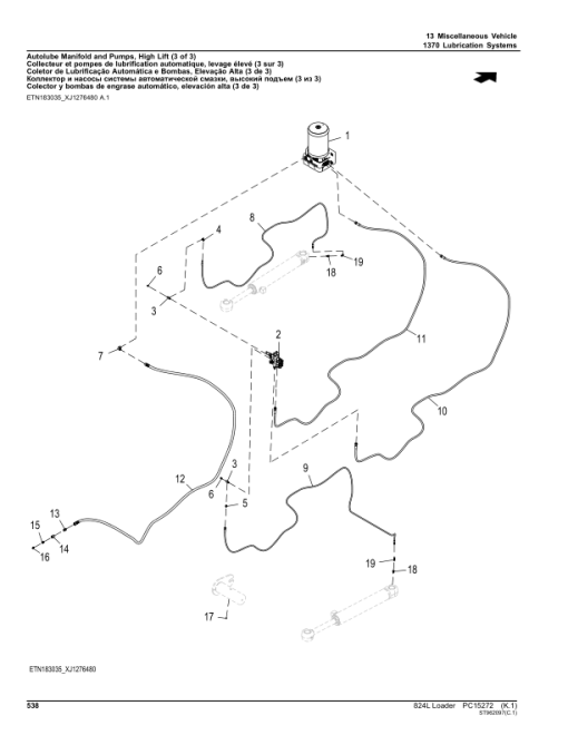 John Deere 824L Loaders (SN 1DW824L_ D697293-) Parts Catalog Manual - PC15272 - Image 2